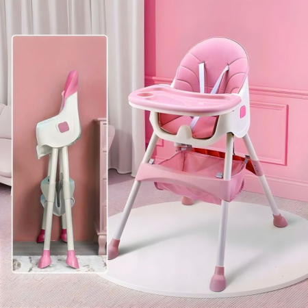 Scaun de masa pentru copii Ecotoys HC521 - Roz [2]