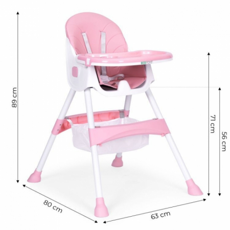 Scaun de masa pentru copii Ecotoys HC521 - Roz [11]