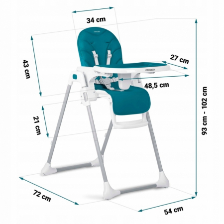 Scaun de masa pentru copii Ricokids Tulo 700601 - Albastru [8]
