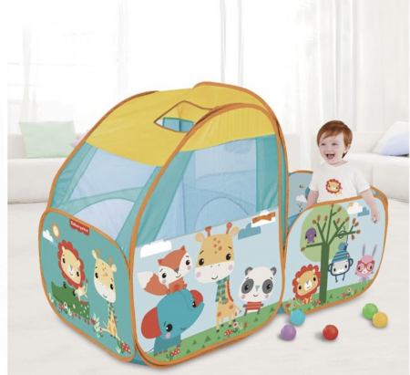 Corturi de Joaca - Set Cort pentru Copii cu Piscina si Bile de Joaca – Fisher Price, 55x27x40 cm, 2 ani+