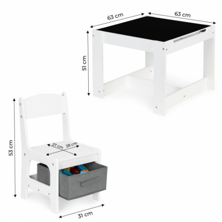 Set de masa cu doua scaune pentru copii Ecotoys FH-KR200010 [7]