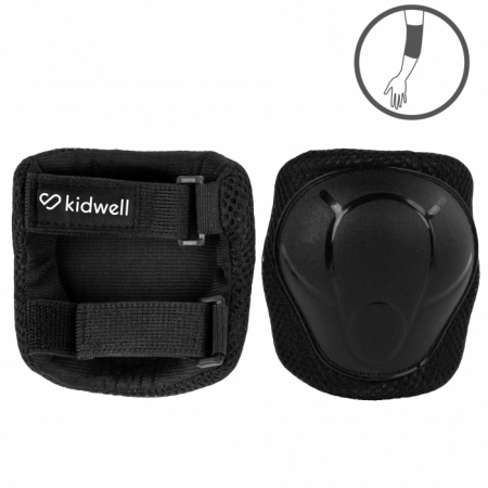 Set de protectie pentru copii, cotiere si genunchiere, marimea S, Kidwell TRIX - Black [6]