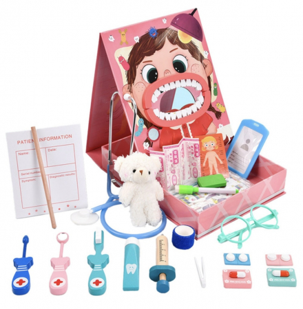Set doctor dentist din lemn, 23 piese [1]