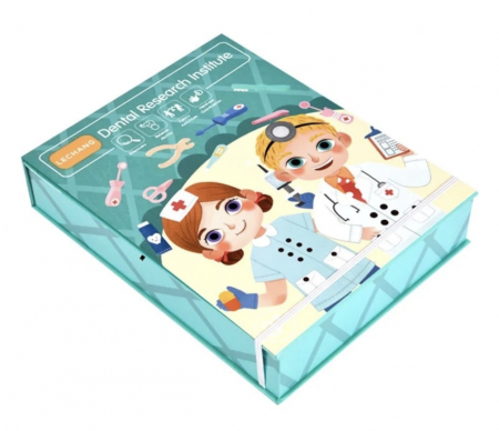 Jucarii de Rol - Set doctor dentist din lemn, 23 piese