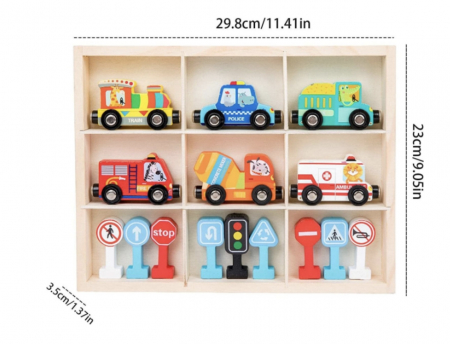 Set educativ, trenulet magnetic si semne rutiere, 3 ani [1]