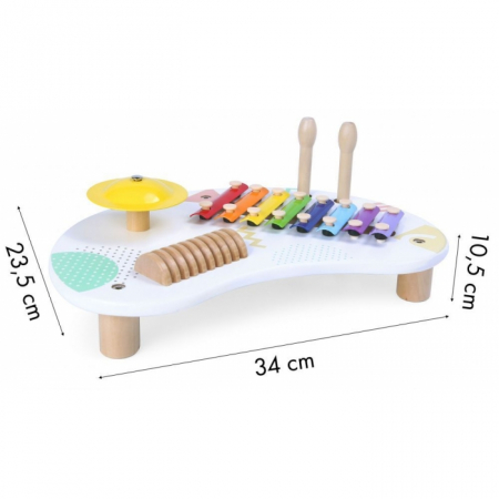 Tabla din lemn cu 3 instrumente Ecotoys 3655 [3]