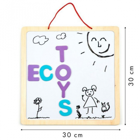 Tabla educationala 3 in 1 cu litere magnetice Ecotoys ESC-W-018A [6]