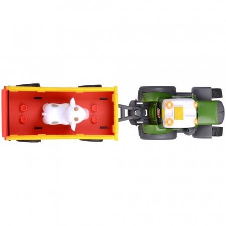 Tractor Simba ABC Fendt Animal Trailer 30 cm cu lumini, sunete, remorca si figurina [3]