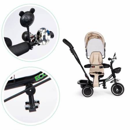 Tricicleta cu sezut rotativ Ecotoys JM-066-9 - Bej [7]
