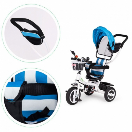 Tricicleta cu sezut rotativ Ecotoys JM-066-9L - Albastra [3]