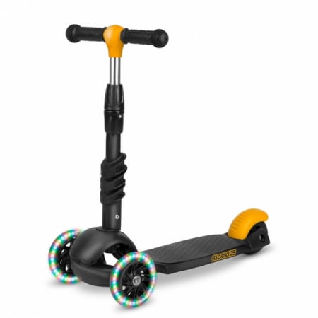 Trotinete - Trotineta 3 in 1 cu roti cu LED Ricokids Cubi 765500 - Negru - Portocaliu