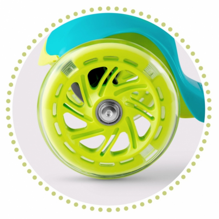 Trotineta cu roti cu LED Ricokids Loco 765103 - Turcoaz [4]
