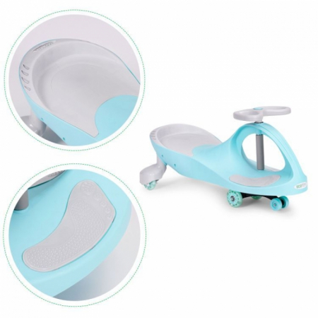 Trotineta gravitationala tip barca cu roti LED Ecotoys YM-SW-1 - Albastru [7]