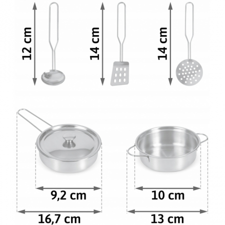 Ustensile de bucatarie pentru copii, 5 bucati, Ricokids 7839 [4]