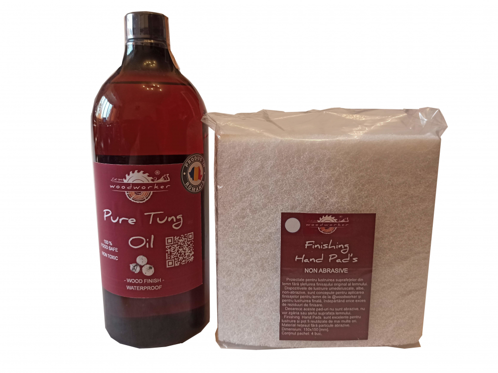 Prep’N'Shine-Pure Tung Oil & Hand Pad’s Non Abraziv alb [1]