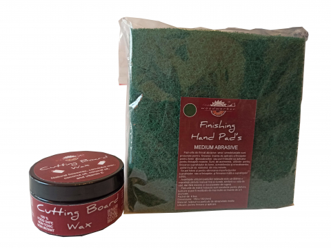 Prep'N'Shine - Prep'N'Shine-Cutting Board Wax & Hand Pad’s Medium Abrasive