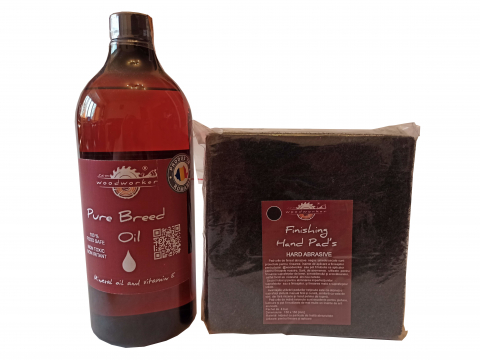 Prep'N'Shine - Prep’N'Shine-Pure Breed Oil & Hand Pad’s Hard Abrasive negru