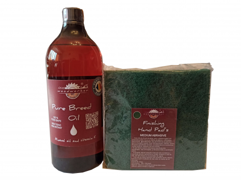 Prep'N'Shine - Prep’N'Shine-Pure Breed Oil & Hand Pad’s Medium Abrasive verde