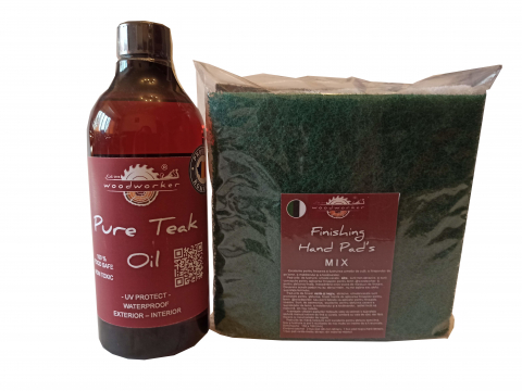 Prep'N'Shine - Prep’N’Shine-Pure Teak Oil & Hand Pad’s Mix Abrasive