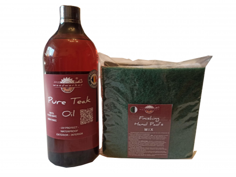 Prep'N'Shine - Prep’N’Shine-Pure Teak Oil & Hand Pad’s Mix Abrasive