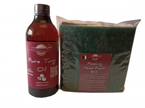 Prep'N'Shine - Prep’N'Shine-Pure Tung Oil & Hand Pad’s Mix Abrasive