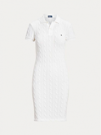 Rochie tricot Polo, albă [1]
