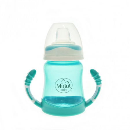 Alimentatie bebe - Cana anticurgere cu manere si cioc silicon, 210 ml, 6+