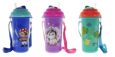 Cani, pahare si accesorii bebe - Cana sport cu pai si curea transport, 360 ml, 12+