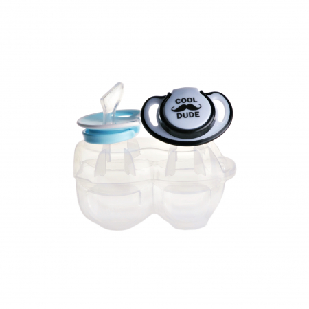 Set 2 suzete ortodontice din silicon + cutie sterilizare Minut Baby, 6-18+ [3]