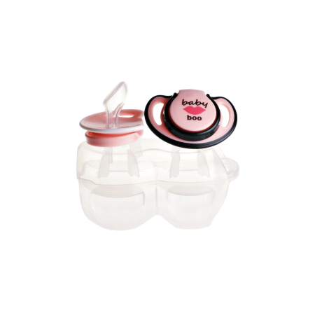 Set 2 suzete ortodontice din silicon + cutie sterilizare Minut Baby, 6+ [3]