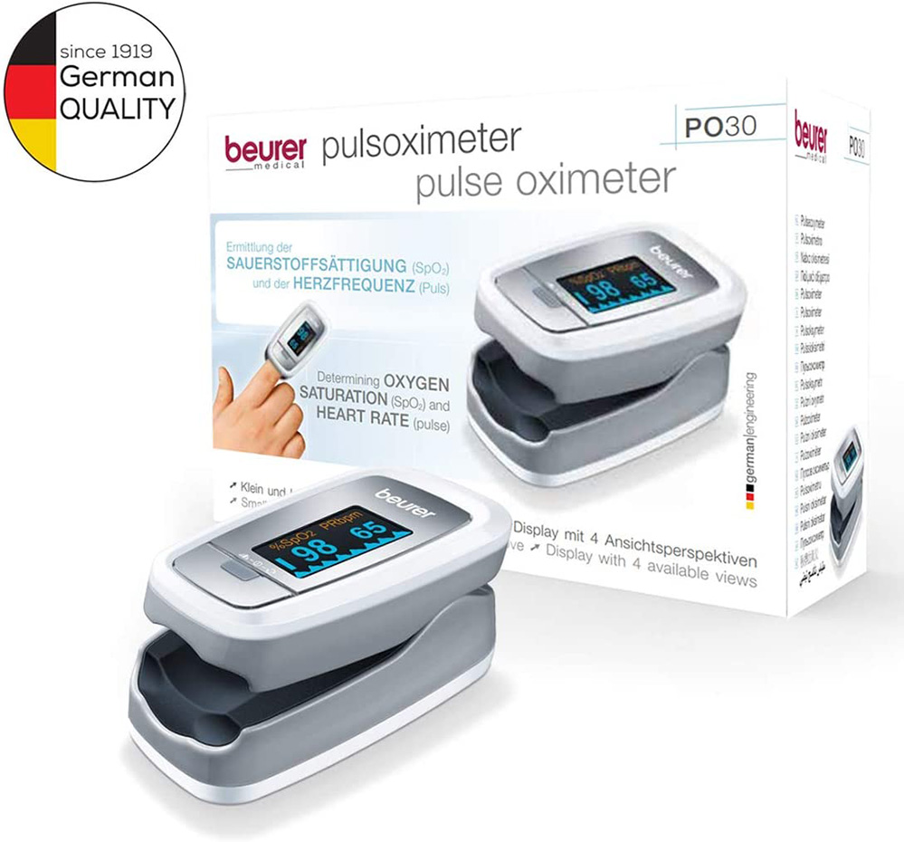 Pulsoximetru-deget-Beurer-PO30-saturatie-oxigen-puls-cutie