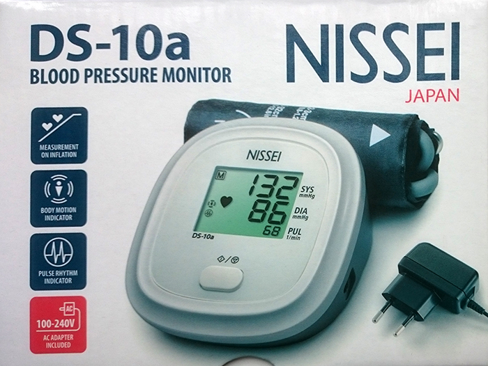 Tensiometru-digital-brat-NISSEI-DS-10a-adaptor-priza-inclus-aritmie-cardiaca-cutie