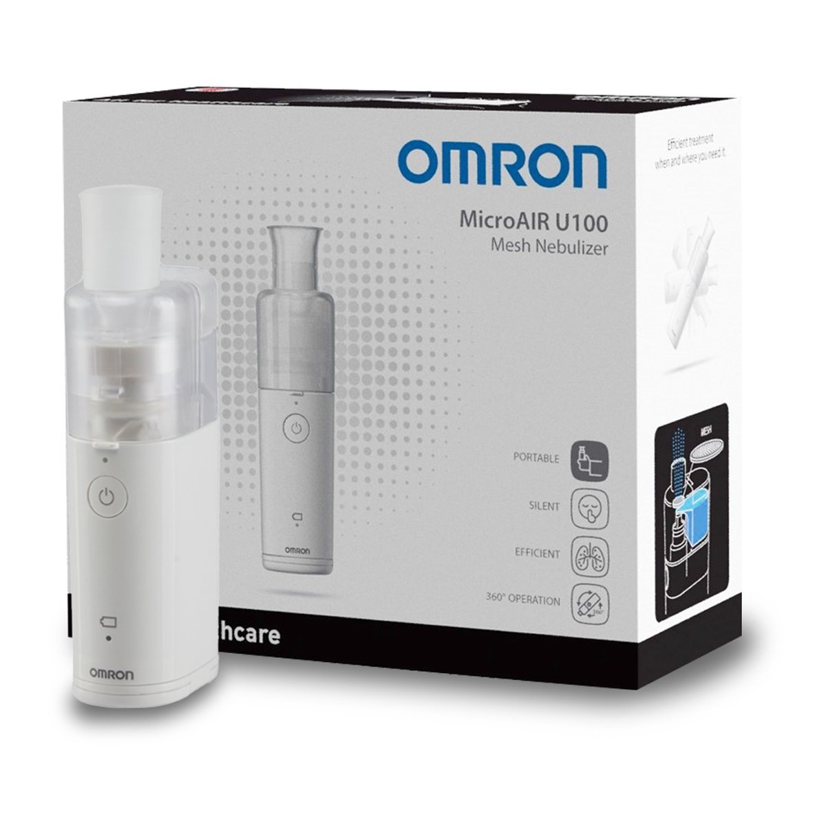 aparat-aerosoli-ultrasunete-OMRON-U100-tehnologie-MESH-ambalaj