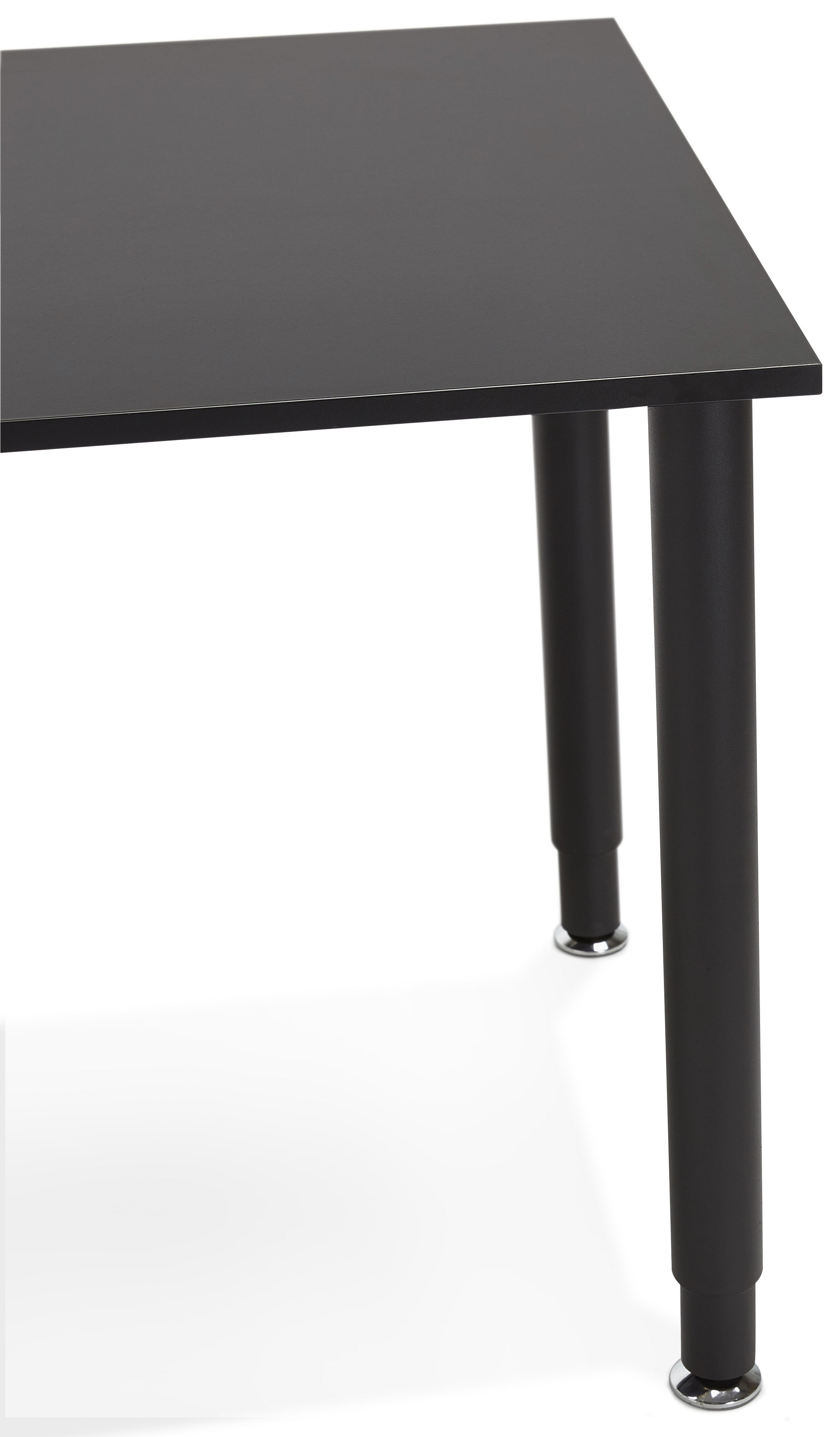 Birou modern negru Asal 160x80 cm, pal melaminat, picioare negre otel, OT00500BLBL - Kokoon [4]
