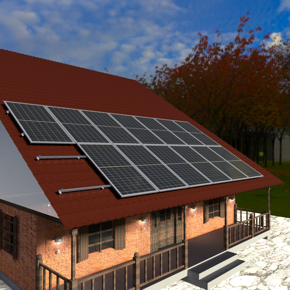 Kit Complet Sistem Fotovoltaic 9kW Off-Grid monofazat, Optiune Montaj, Invertor AustrianSolar si 13 panouri fotovoltaice  AustrianSolar 700W [2]