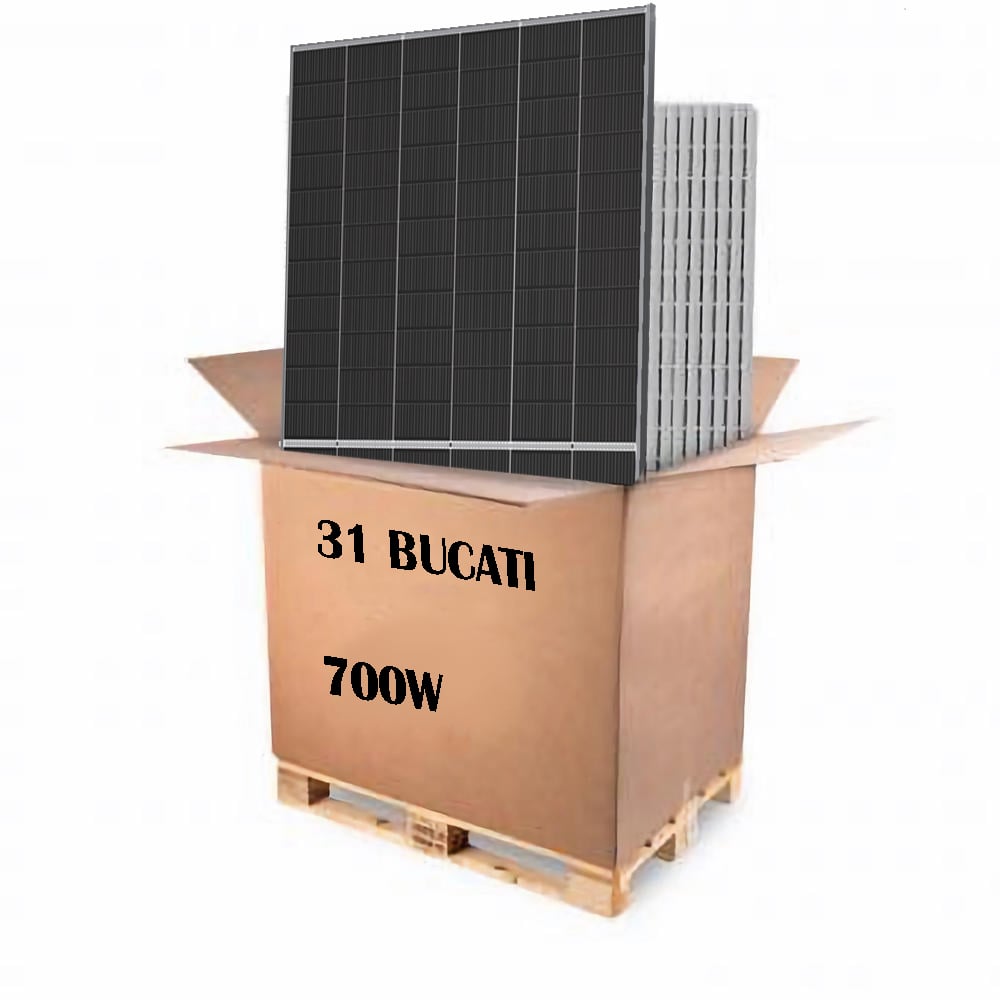 Palet cu 31 de panouri fotovoltaice Austrian Solar, 700 W, 21.7kWh in total,  N-type TOPCON [1]