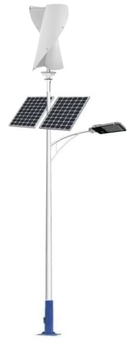 VEZI TOATE PRODUSELE - Stalp Iluminat Stradal cu Eoliana Verticala si Panou Fotovoltaic