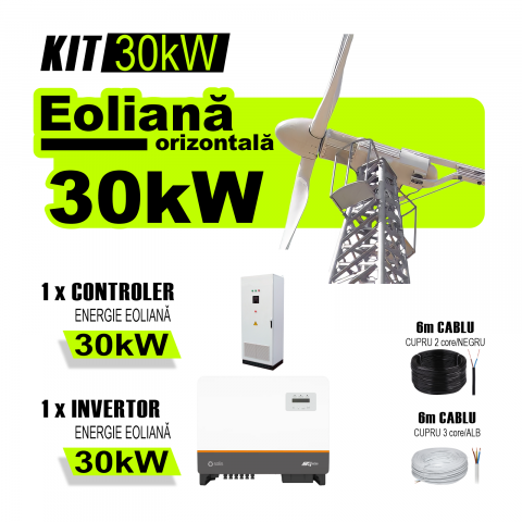 KIT TURBINA EOLIANA - Turbina eoliana Orizontala de 30kW 30000W
