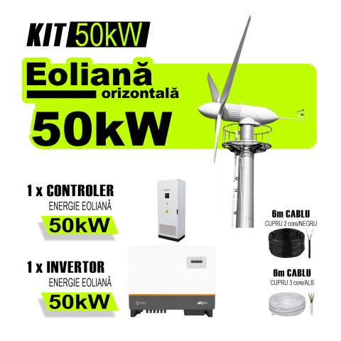 KIT TURBINA EOLIANA - Turbina eoliana Orizontala de 50kW 50000W