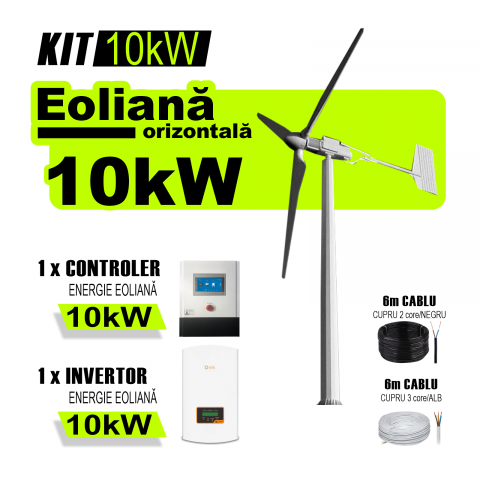 KIT TURBINA EOLIANA - Turbina eoliana Orizontala de 10kW 10000W