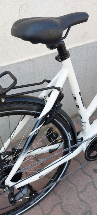 Bicicleta Electrica Sprint E-Trekking Faster Plus Lady 28 Alb Lucios - 533mm [9]
