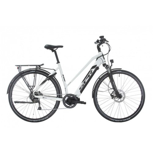 Bicicleta Electrica Sprint E-Trekking Faster Plus Lady 28 Alb Lucios - 533mm [2]