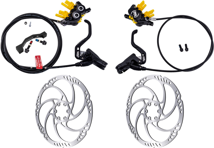 Set frane Magura MT5 HC 1 finger cu 4 pistoane + discuri 203mm + adaptor [1]