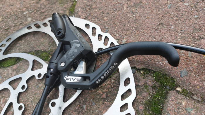 Set frane Magura MT5 HC 1 finger cu 4 pistoane + discuri 203mm + adaptor [10]