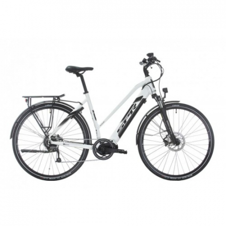 Bicicleta Electrica Sprint E-Trekking Faster Plus Lady 28 Alb Lucios - 533mm [1]
