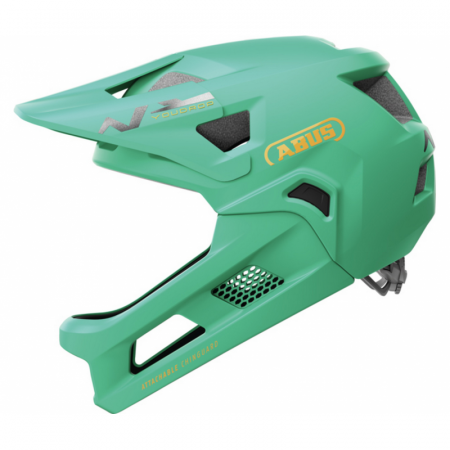 Căști de protecție - Casca fullface copii Abus Youdrop FF Green