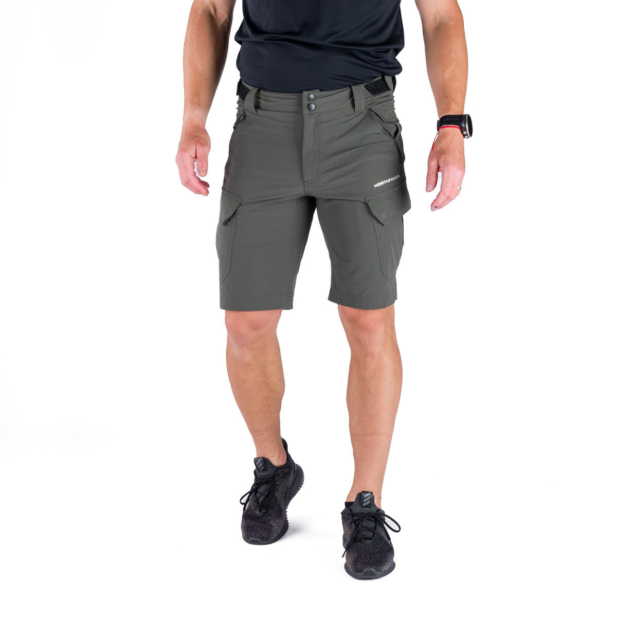 Northfinder Pantaloni Scurti Cargo Trekking Anthon Green [3]