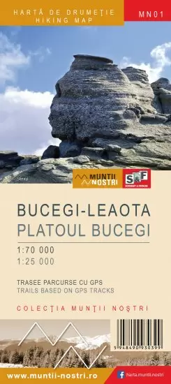 Camping - Harta de drumetie Muntii Bucegi-Leaota MN01