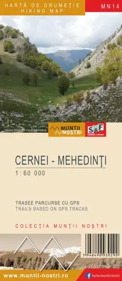 Camping - Harta de drumetie Muntii Cernei-Mehedinti MN14