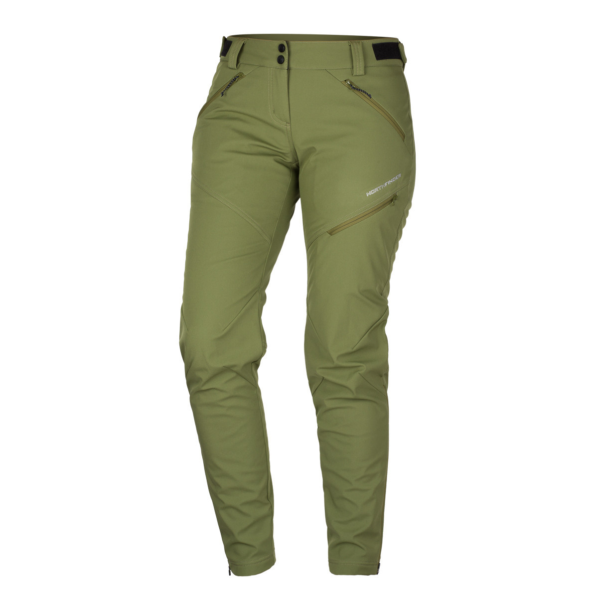 Pantaloni - Pantaloni Northfinder Trekking Dama Softshell 3L 10K/5K Lora Olive